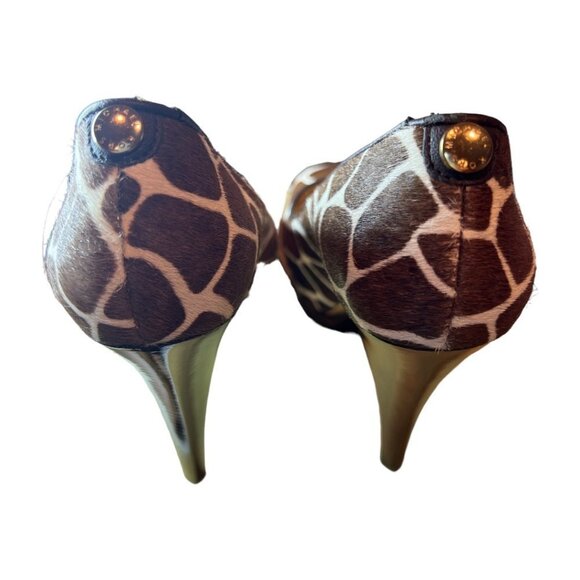 Michael Kors Pressley Platform Giraffe Haircalf Size 7 - Picture 7 of 10